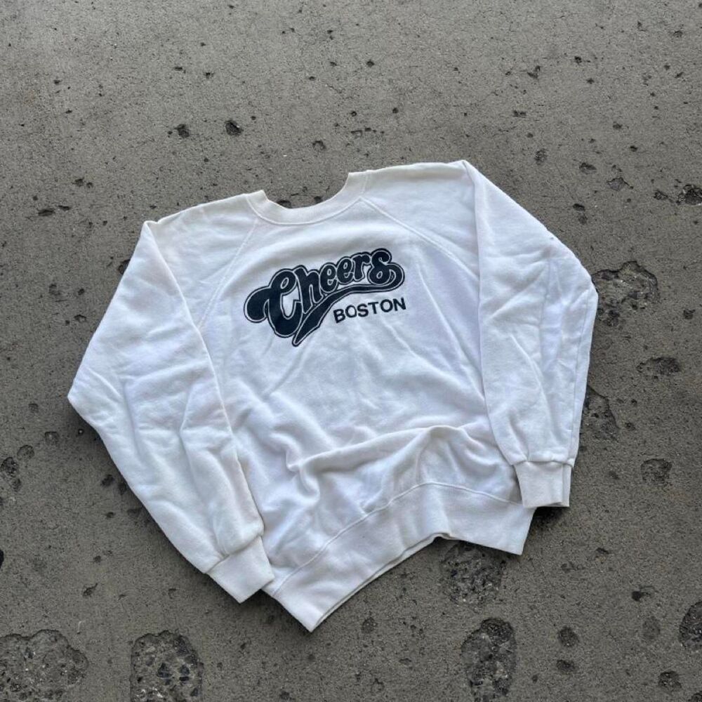 Vintage Hanes Cheers Boston Spellout Crewneck Sweatshirt